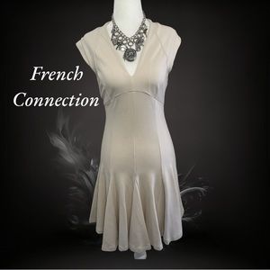 French Connection Fit and Flare Dress Classic Marie Circle Skirt US Size 2